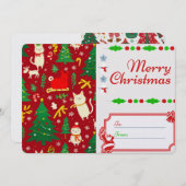 クリスマスホリデーカード シーズンカード (正面/裏面)