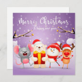 クリスマスホリデーカード シーズンカード (正面/裏面)