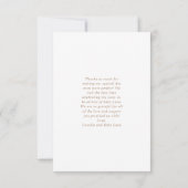 クリスマスホリデーガールベビーシャワー サンキューカード (裏面)