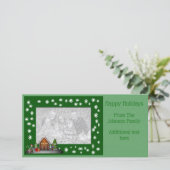 クリスマスホリデーガール小妖精や小人シーンフォトカード シーズンカード (スタンド正面)