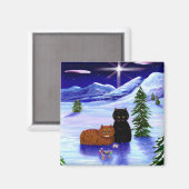 クリスマスホリデーキャットマウスクリスチャン マグネット (正面/裏面)