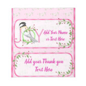 クリスマスホリデーキャンディバーラッパのパーティーウィーズ ノートパッド (正面)