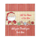 クリスマスホリデーキャンディバーラッパのパーティーウィーズ ノートパッド (正面)