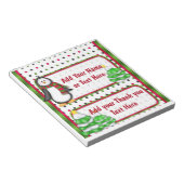 クリスマスホリデーキャンディバーラッパのパーティーウィーズ ノートパッド (アングル)