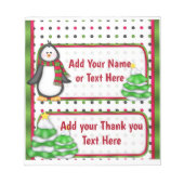 クリスマスホリデーキャンディバーラッパのパーティーウィーズ ノートパッド (正面)