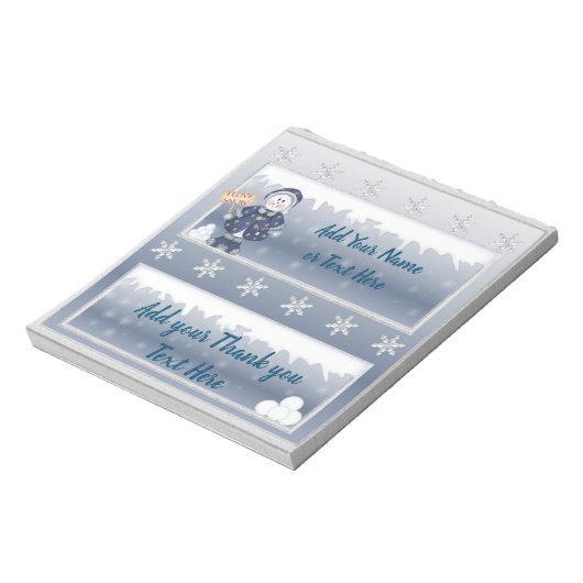 クリスマスホリデーキャンディバーラッパ贈り物の好意 ノートパッド (回転)