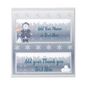 クリスマスホリデーキャンディバーラッパ贈り物の好意 ノートパッド (正面)