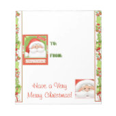 クリスマスホリデーキャンディバーラッパ贈り物の好意 ノートパッド (正面)