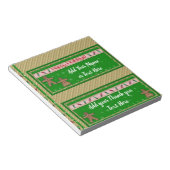 クリスマスホリデーキャンディバーラッパ贈り物の好意 ノートパッド (アングル)