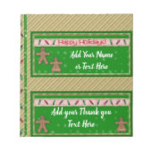 クリスマスホリデーキャンディバーラッパ贈り物の好意 ノートパッド (正面)