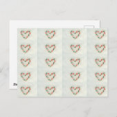 クリスマスホリデーキャンディーケインハートオ実在ンスノー ポストカード (正面/裏面)