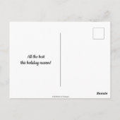 クリスマスホリデーキャンディーケインハートオ実在ンスノー ポストカード (裏面)