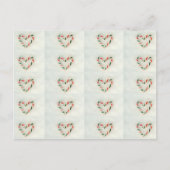 クリスマスホリデーキャンディーケインハートオ実在ンスノー ポストカード (正面)