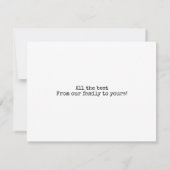 クリスマスホリデーキャンディーケーンハート実在オンスウノー カード (裏面)