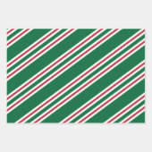 クリスマスホリデーキャンディー甘ストライプの提供用ラップ ラッピングペーパーシート (正面)