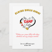 クリスマスホリデーキャンプマウンテンアドベンチャーアウトドア シーズンカード (正面/裏面)