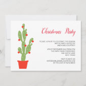 クリスマスホリデーキュートサボテンウィンターお祝い 招待状 (正面)