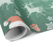 クリスマスホリデーキュートサンタクローススリートインディア ラッピングペーパー (ロールコーナー)