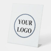 クリスマスホリデーギフトあなたのロゴを追加メリークリスマス 台座サイン (正面)