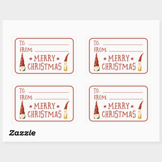 クリスマスホリデーギフトかわいい格言から 長方形シール (シート)