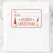 クリスマスホリデーギフトかわいい格言から 長方形シール (バッグ)
