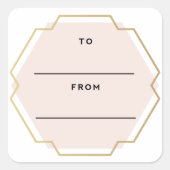 クリスマスホリデーギフトのための四角いギフトラベル スクエアシール (正面)