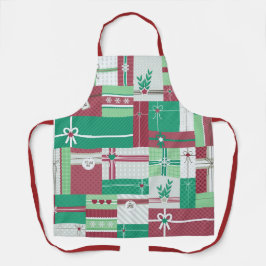 クリスマスホリデーギフトモザイククリスマスデザイン エプロン