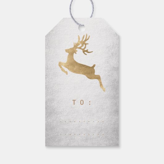 クリスマスホリデーギフトラベルシルバー金ゴールドルニアデール ギフトタグ (裏面)