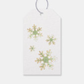 クリスマスホリデーギフトラベル-フェスティバルスノーフレーク ギフトタグ (裏面)