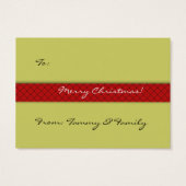 クリスマスホリデーギフトラベル（犬） – パーソナライズ (裏面)