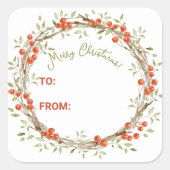 クリスマスホリデーギフト スクエアシール (正面)