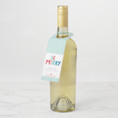 クリスマスホリデーギフトBEメリーおもしろいカラフル型 ボトルネックタグ (アングル)