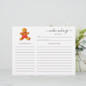 クリスマスホリデークッキースワップレシピ レターヘッド (スタンド正面)