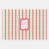 クリスマスホリデークッキーズポインセチア猫 ラッピングペーパーシート (正面)