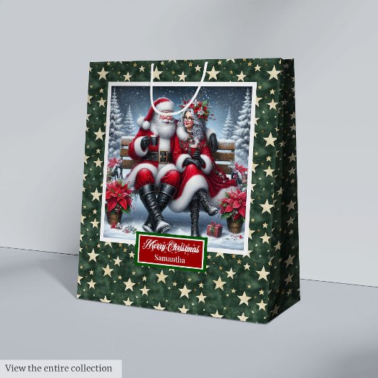 クリスマスホリデークラシックバッグクールミセス・クロース ミディアムペーパーバッグ