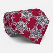 クリスマスホリデークリスマスウィンターレッドグレースノーフレーク ネクタイ (ロール)