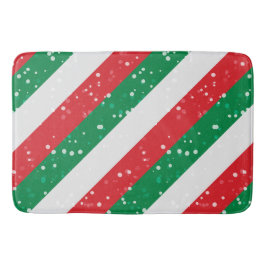 クリスマスホリデークリスマスフェスティバルジョイレッドホワイトグリーン バスマット