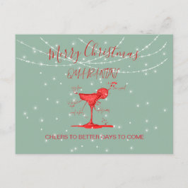 クリスマスホリデークレンティニマルティニグリーン ポストカード
