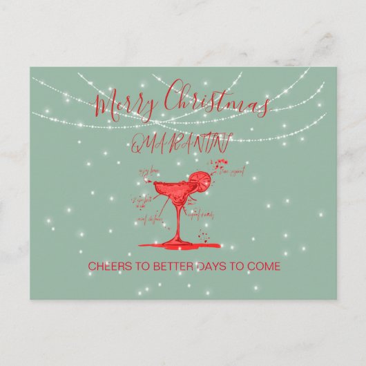 クリスマスホリデークレンティニマルティニグリーン ポストカード (正面)