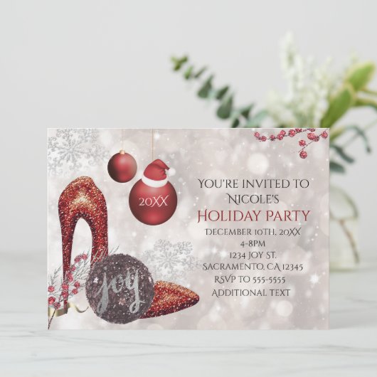 クリスマスホリデーグラマーパーティーイベント招待状 招待状 (スタンド正面)