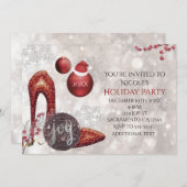 クリスマスホリデーグラマーパーティーイベント招待状 招待状 (正面/裏面)