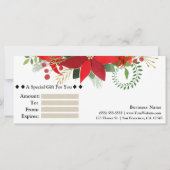 クリスマスホリデーグラムオーナメントギフト証明書 (裏面)