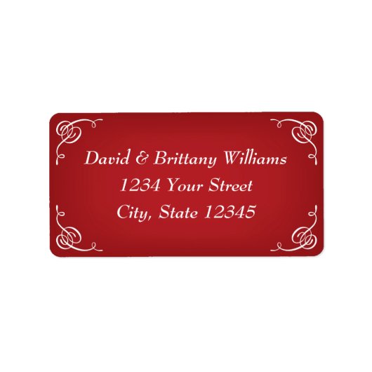 クリスマスホリデーグリーティングカード住所 シール (正面)