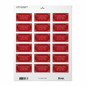 クリスマスホリデーグリーティングカード住所 シール (フルシート)