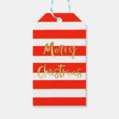 クリスマスホリデーグリーティングパーソナルレッド ギフトタグ (正面)