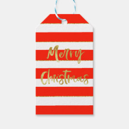 クリスマスホリデーグリーティングパーソナルレッド ギフトタグ