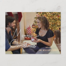 クリスマスホリデーグリーティングフォトポストカード シーズンポストカード