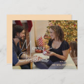 クリスマスホリデーグリーティングフォトポストカード シーズンポストカード (正面/裏面)