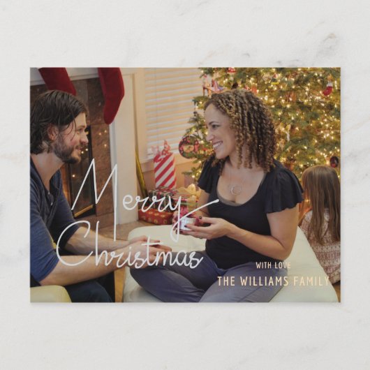 クリスマスホリデーグリーティングフォトポストカード シーズンポストカード (正面)