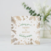 クリスマスホリデーグリーティング金ゴールド分岐カード カード (スタンド正面)